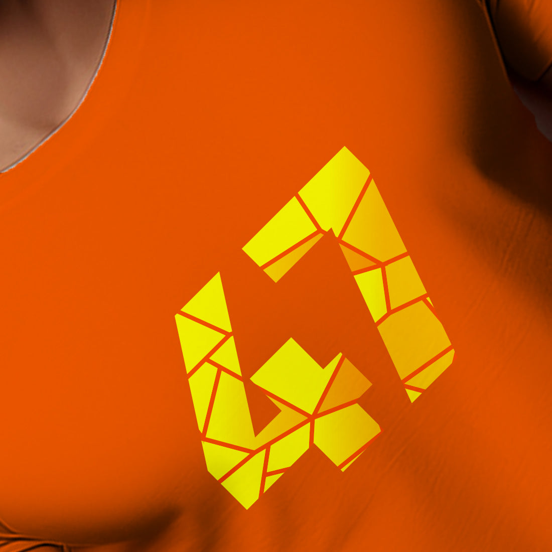 47 Number Men Unisex T-Shirt | Custom Number Graphic Tee (Orange)