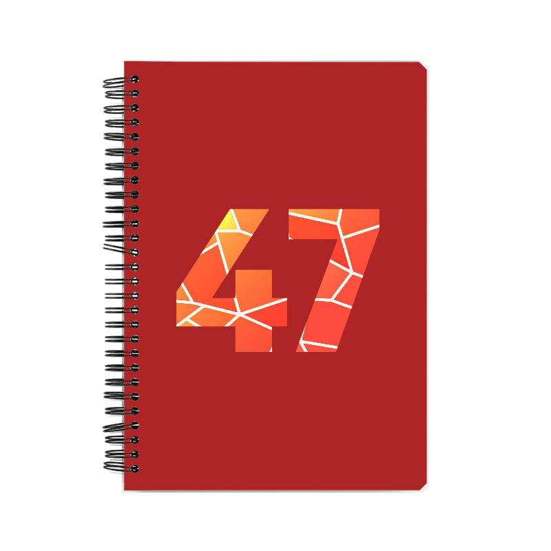 47 Number Notebook (Red, A5 Size, 100 Pages, Ruled, 6 Pack)