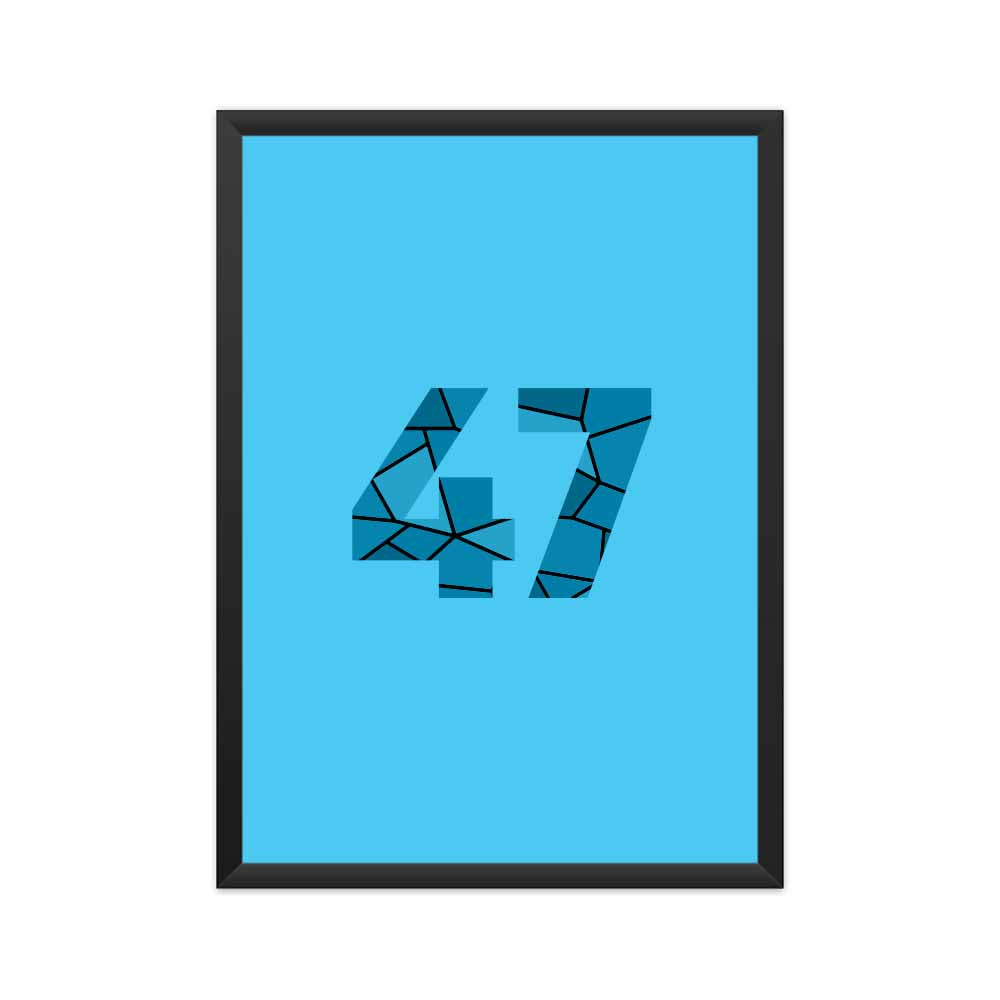 47 Number Framed Poster