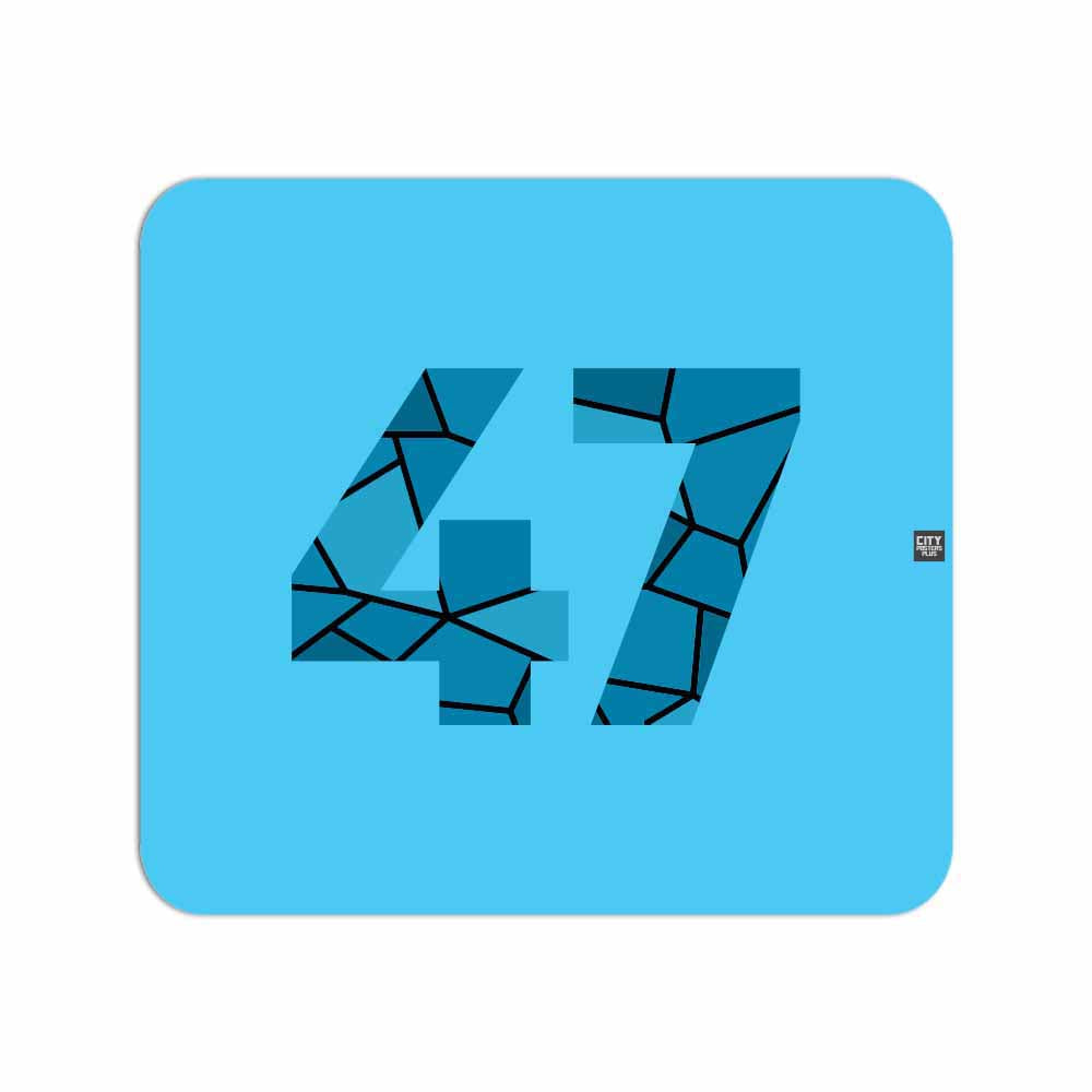 47 Number Mousepad (Sky Blue)
