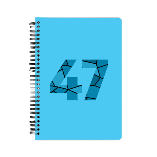 47 Number Notebook (Sky Blue, A5 Size, 100 Pages, Ruled, 6 Pack)