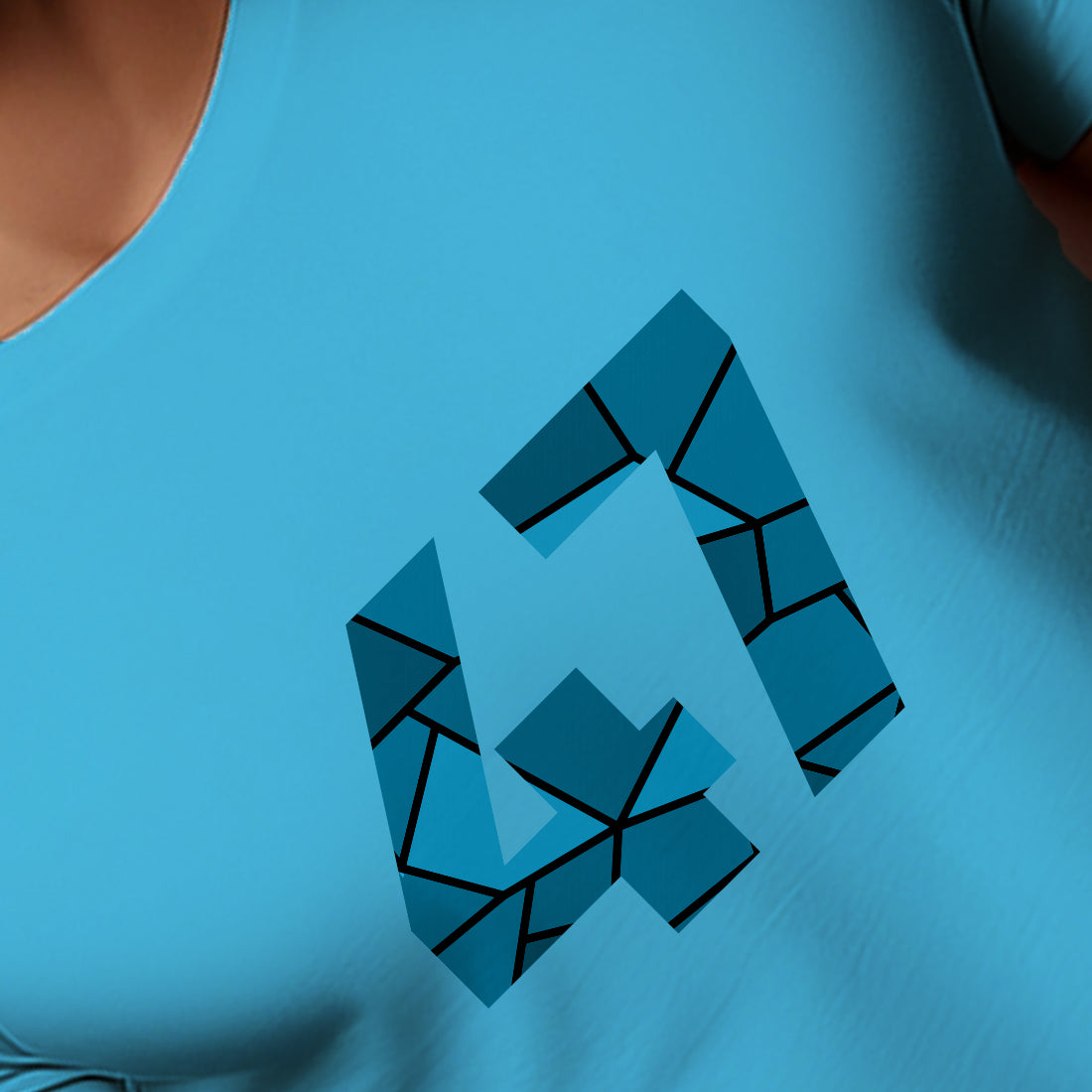 47 Number Men Unisex T-Shirt | Custom Number Graphic Tee (Sky Blue)