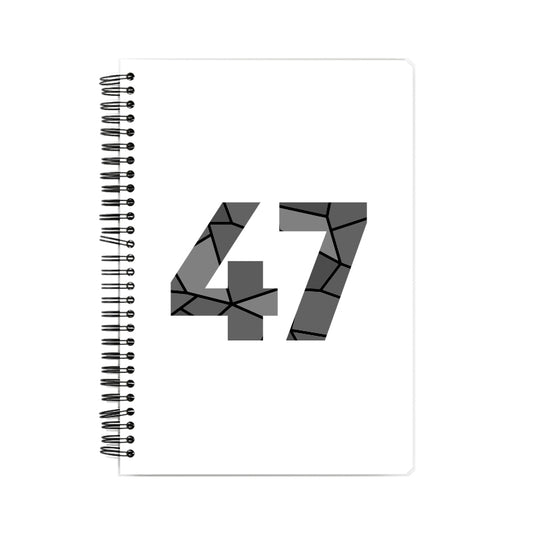 47 Number Notebook (White, A5 Size, 100 Pages, Ruled, 6 Pack)