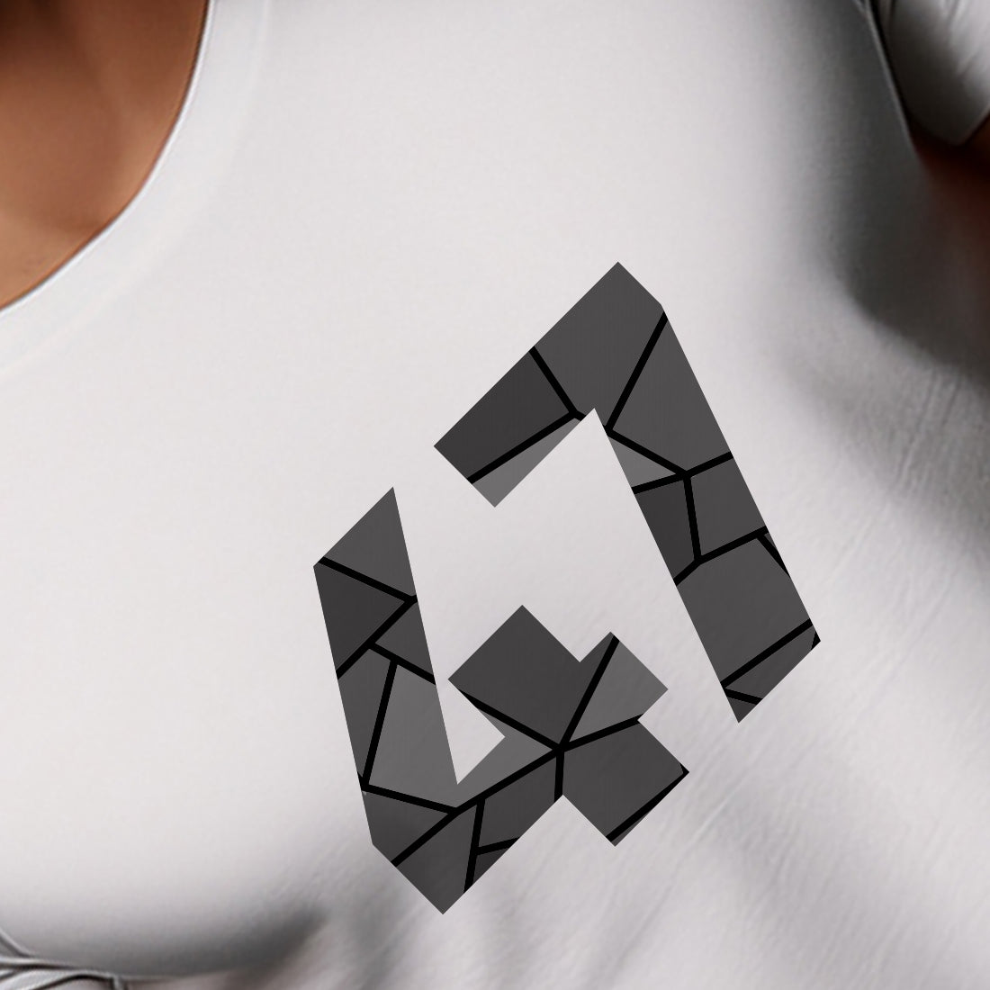47 Number Men Unisex T-Shirt | Custom Number Graphic Tee (White)