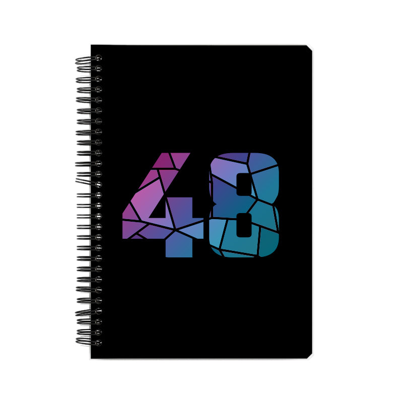 48 Number Notebook (Black, A5 Size, 100 Pages, Ruled, 6 Pack)