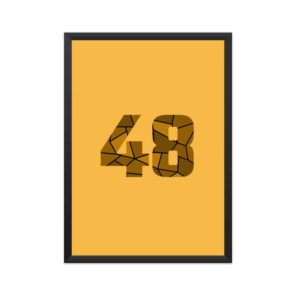 48 Number Framed Poster