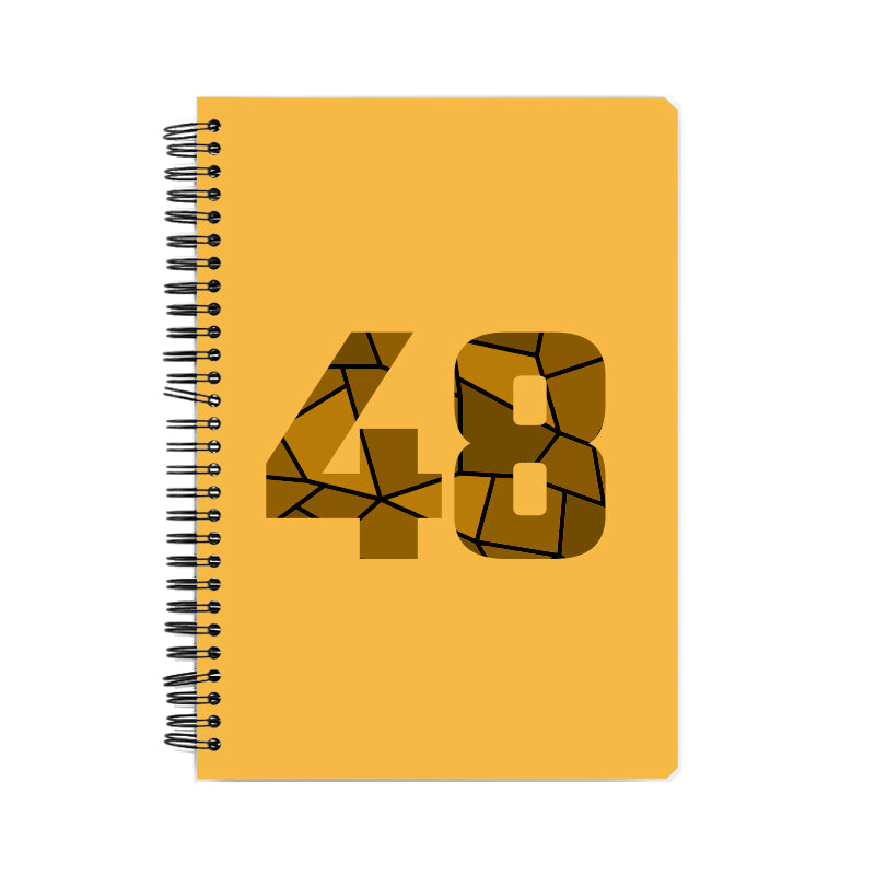 48 Number Notebook (Golden Yellow, A5 Size, 100 Pages, Ruled, 6 Pack)