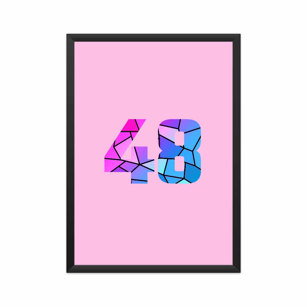 48 Number Framed Poster