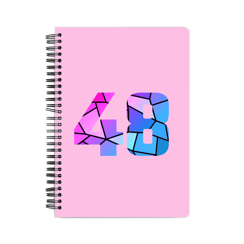 48 Number Notebook (Light Pink, A5 Size, 100 Pages, Ruled, 6 Pack)