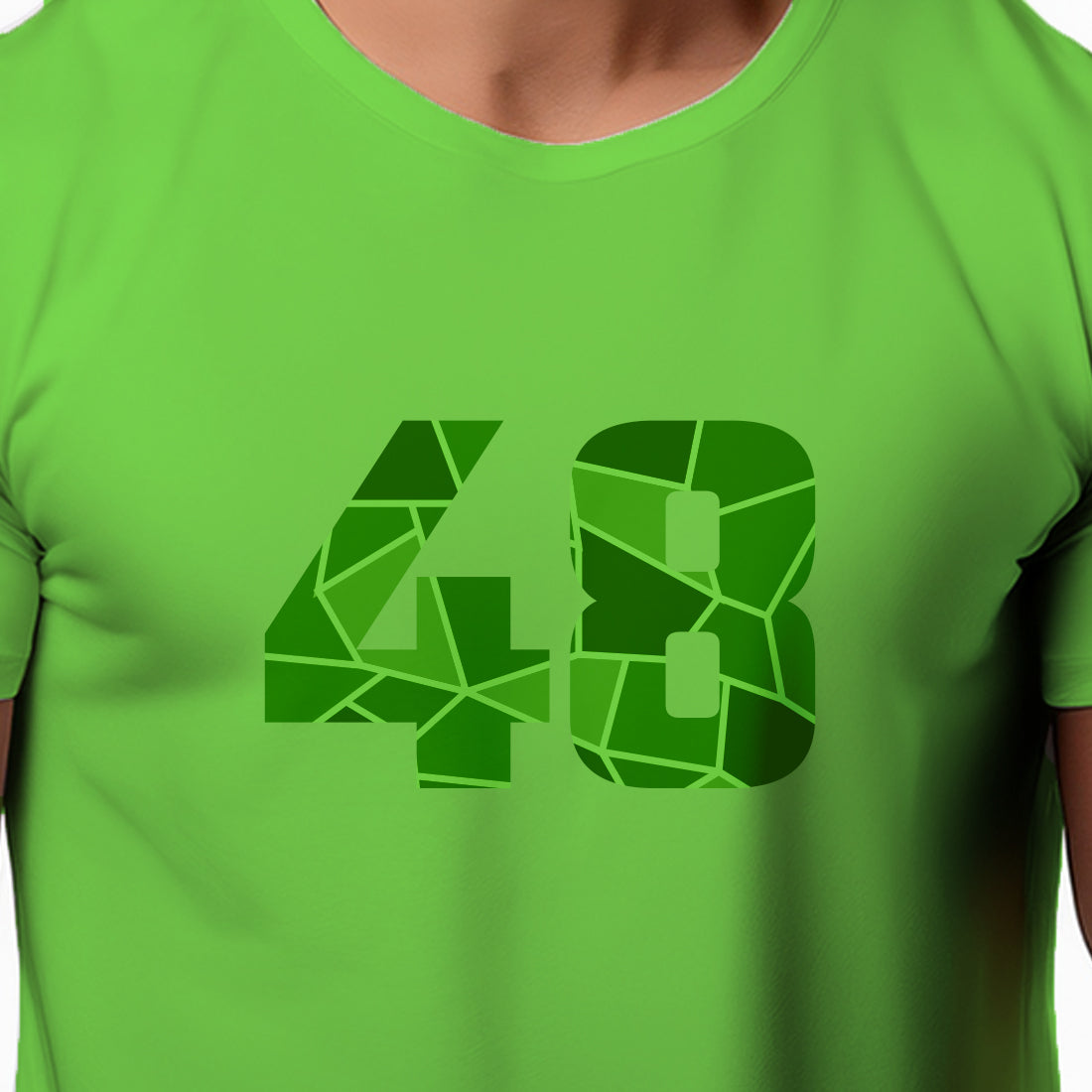 48 Number Men Unisex T-Shirt | Custom Number Graphic Tee (Liril Green)