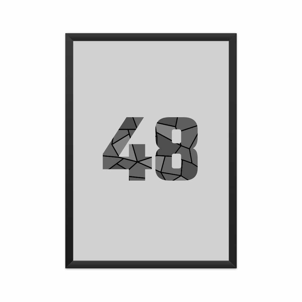 48 Number Framed Poster