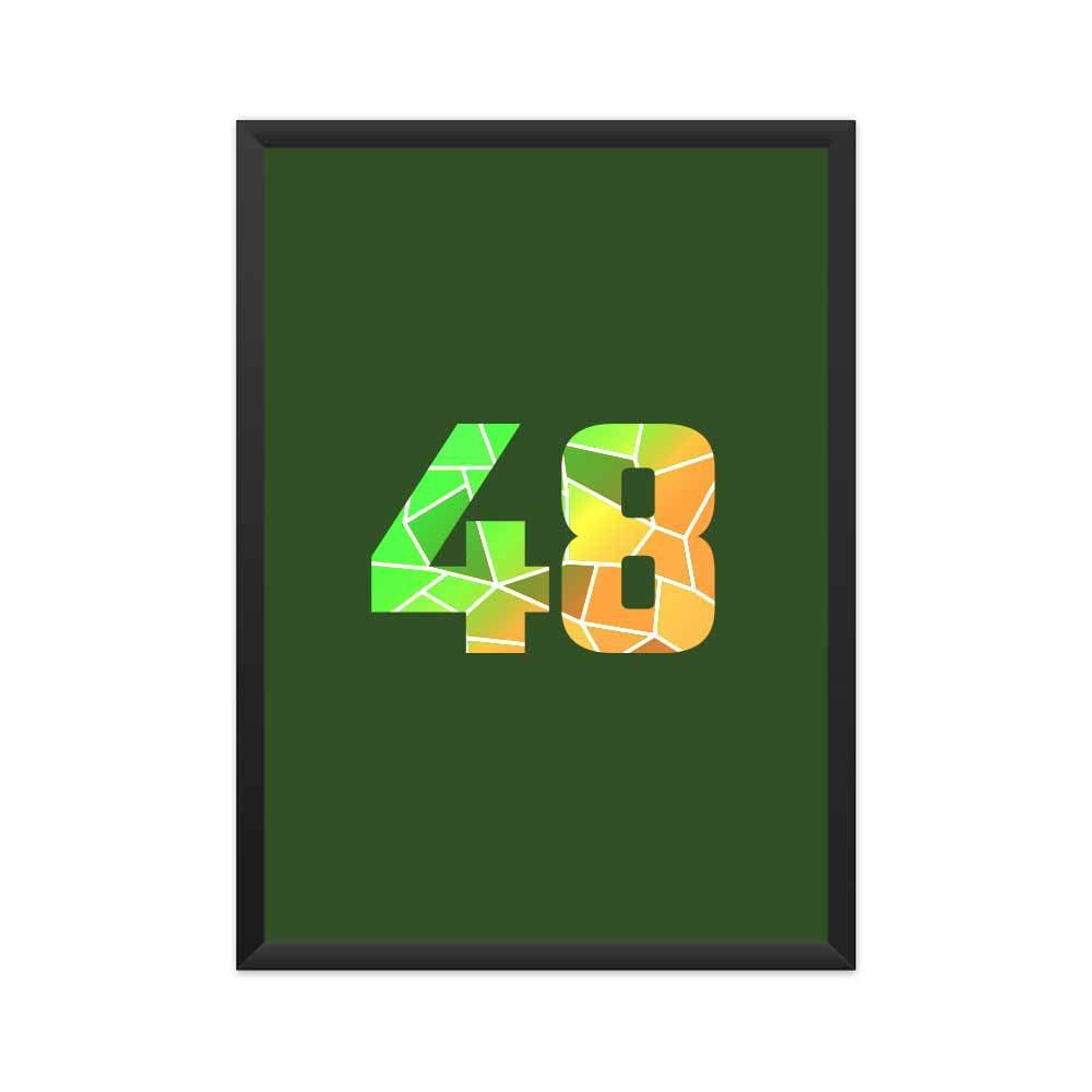 48 Number Framed Poster