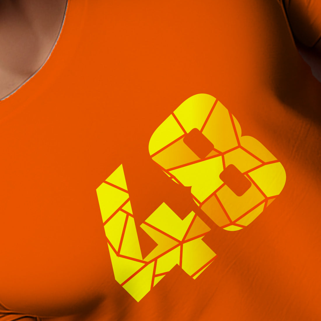 48 Number Men Unisex T-Shirt | Custom Number Graphic Tee (Orange)