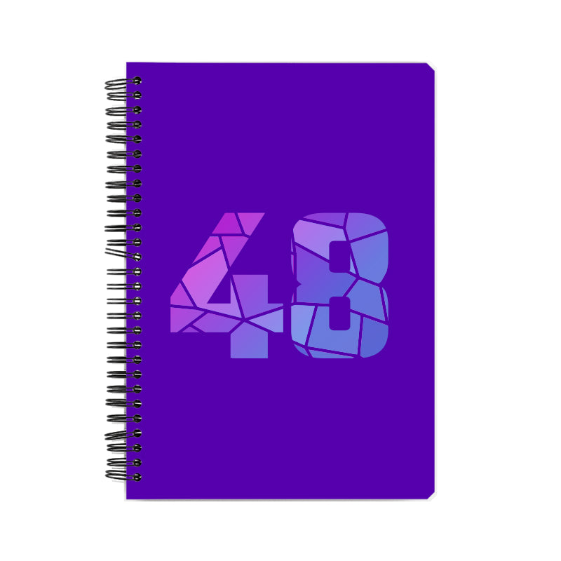 48 Number Notebook (Purple, A5 Size, 100 Pages, Ruled, 6 Pack)