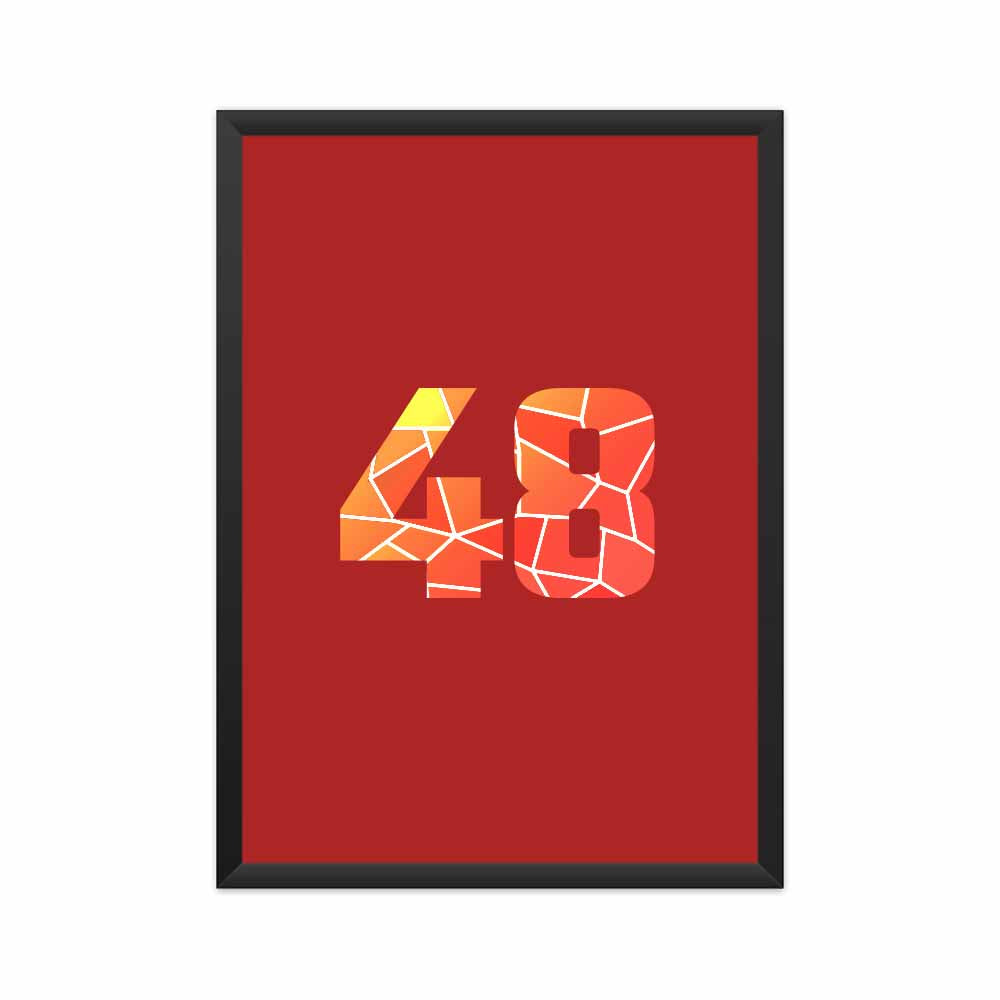 48 Number Framed Poster