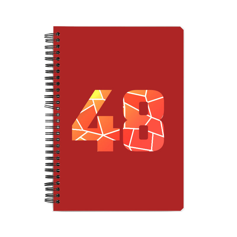 48 Number Notebook (Red, A5 Size, 100 Pages, Ruled, 6 Pack)