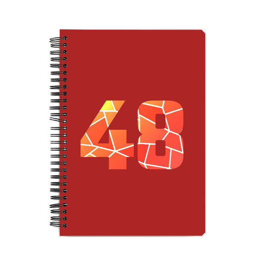 48 Number Notebook (Red, A5 Size, 100 Pages, Ruled, 6 Pack)