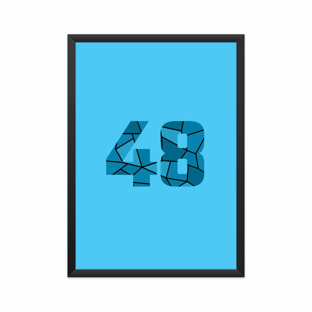 48 Number Framed Poster