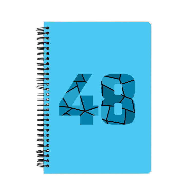 48 Number Notebook (Sky Blue, A5 Size, 100 Pages, Ruled, 6 Pack)