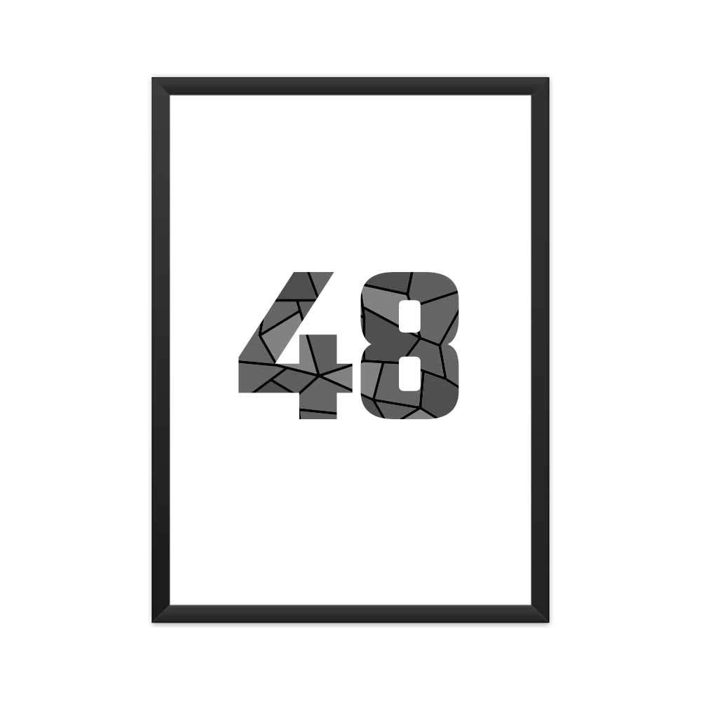 48 Number Framed Poster