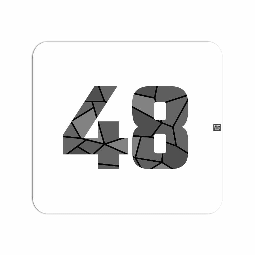 48 Number Mousepad (White)