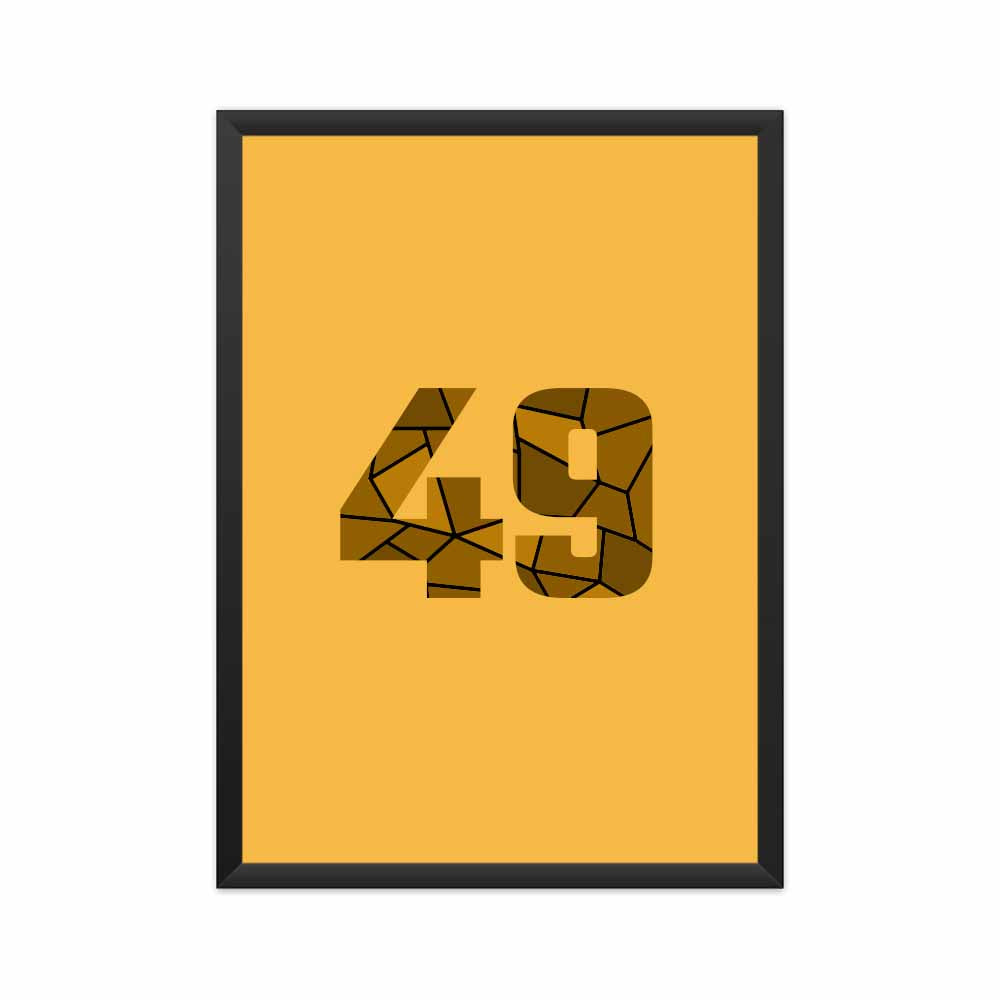 49 Number Framed Poster