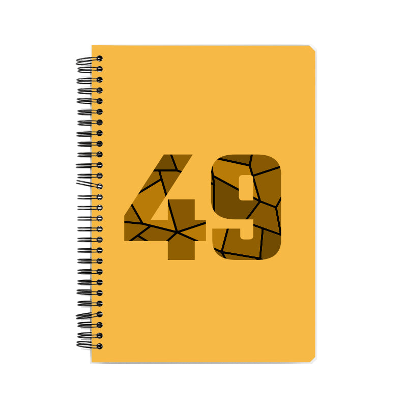 49 Number Notebook (Golden Yellow, A5 Size, 100 Pages, Ruled, 6 Pack)