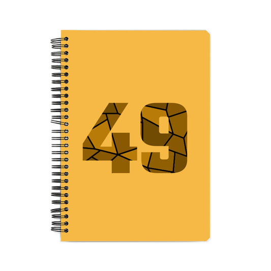 49 Number Notebook (Golden Yellow, A5 Size, 100 Pages, Ruled, 6 Pack)