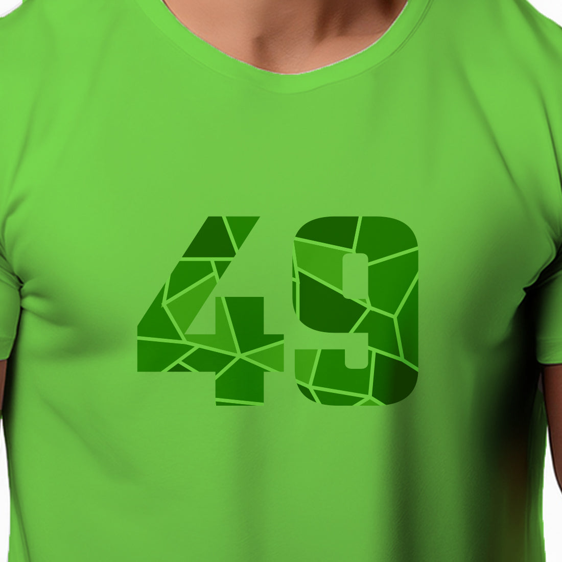 49 Number Men Unisex T-Shirt | Custom Number Graphic Tee (Liril Green)