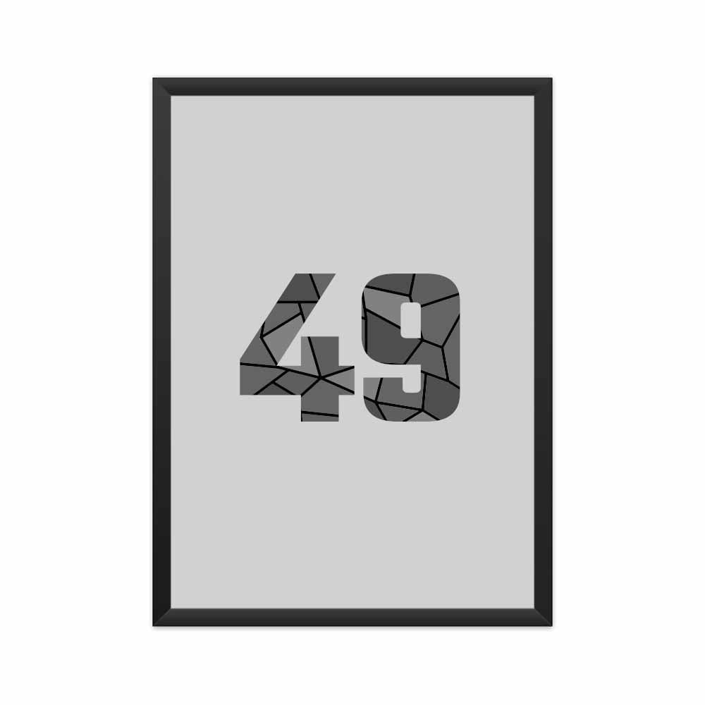 49 Number Framed Poster