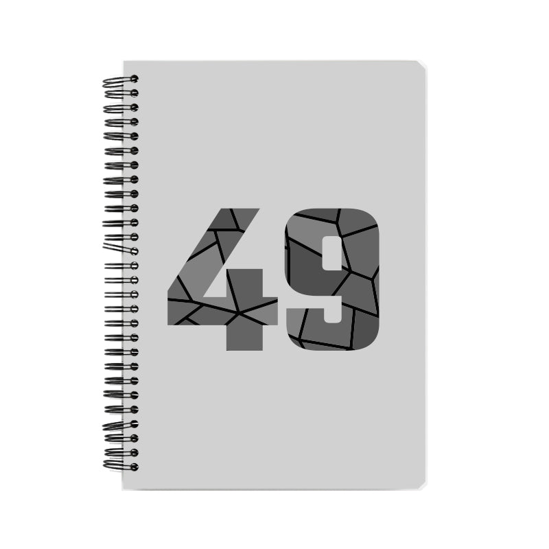 49 Number Notebook (Melange Grey, A5 Size, 100 Pages, Ruled, 6 Pack)