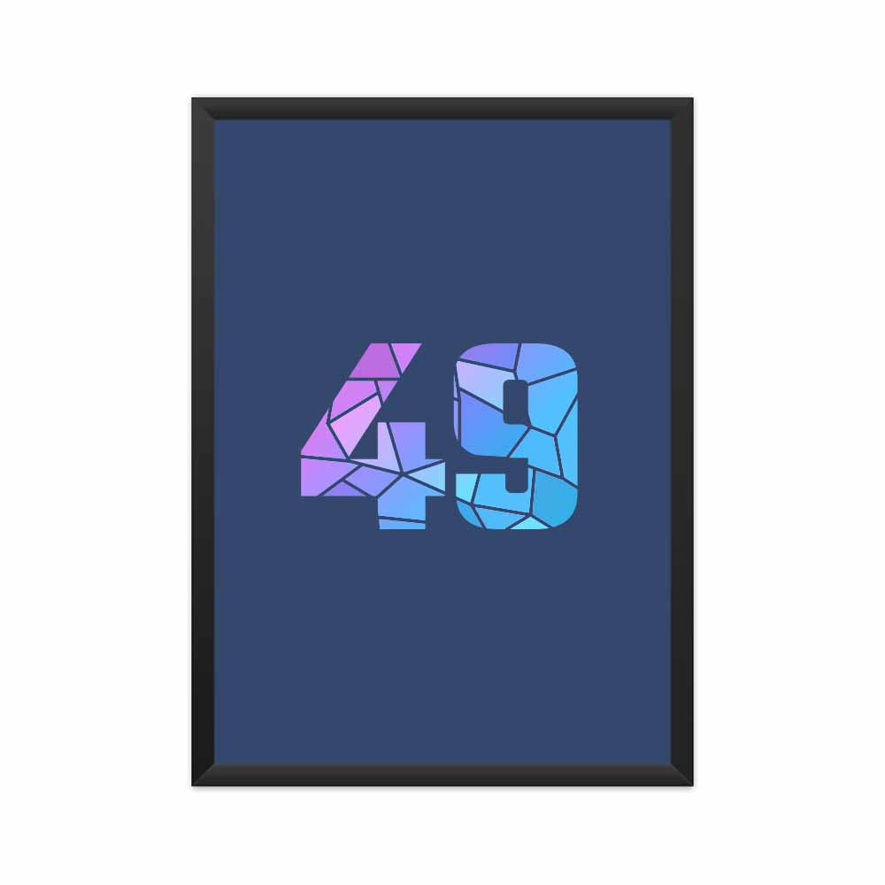 49 Number Framed Poster