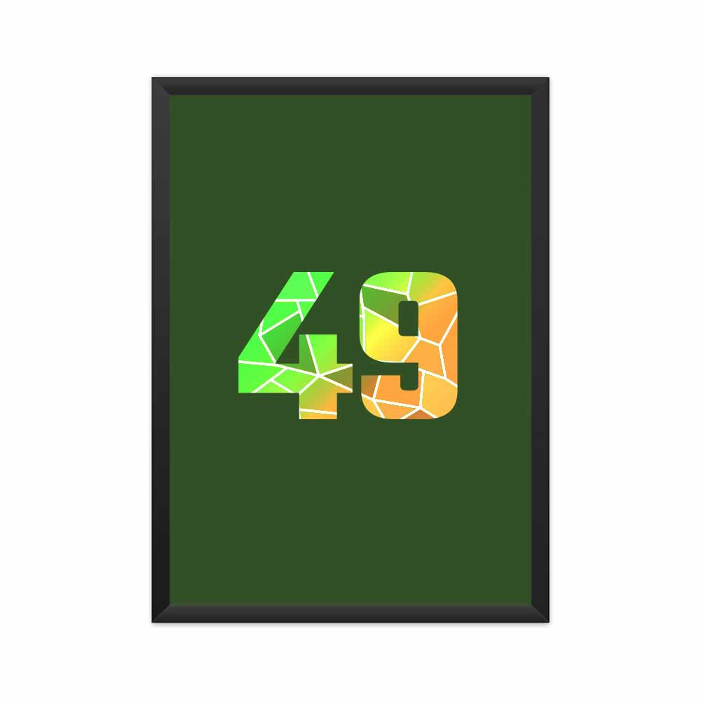 49 Number Framed Poster