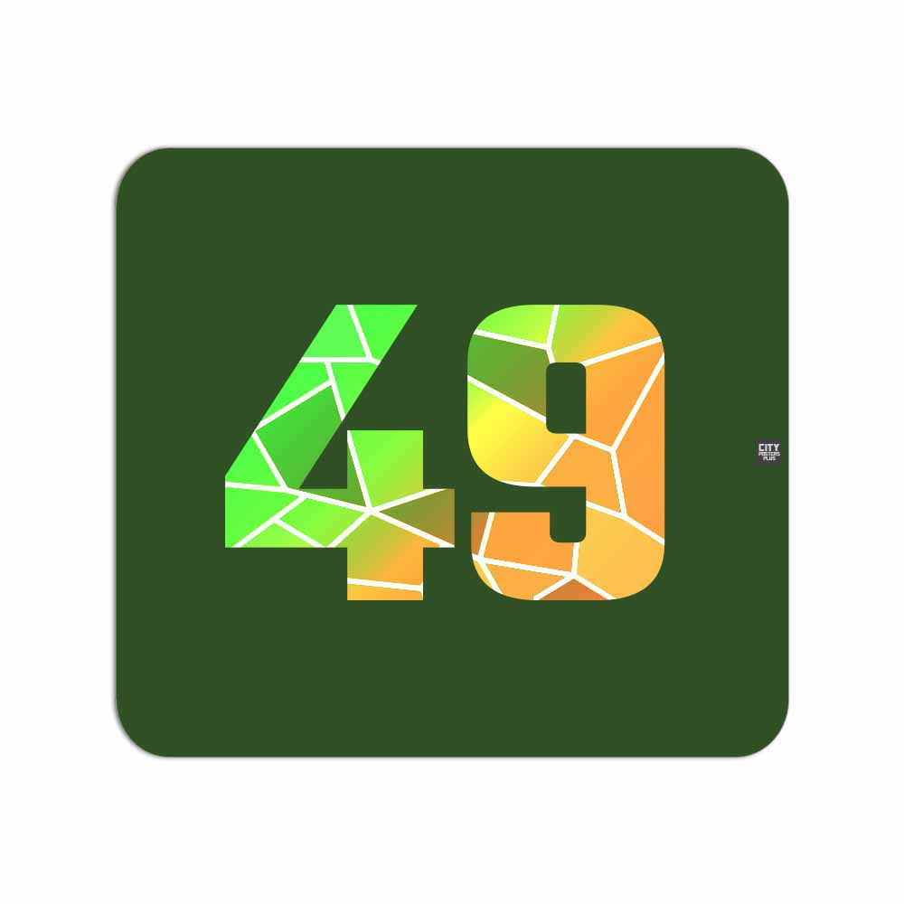 49 Number Mousepad (Olive Green)