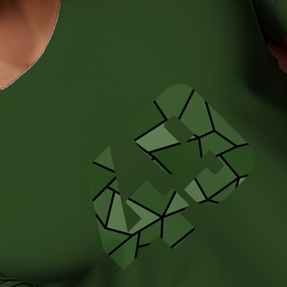 49 Number Men Unisex T-Shirt | Custom Number Graphic Tee (Olive Green)