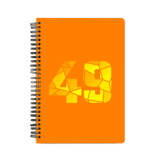 49 Number Notebook (Orange, A5 Size, 100 Pages, Ruled, 6 Pack)