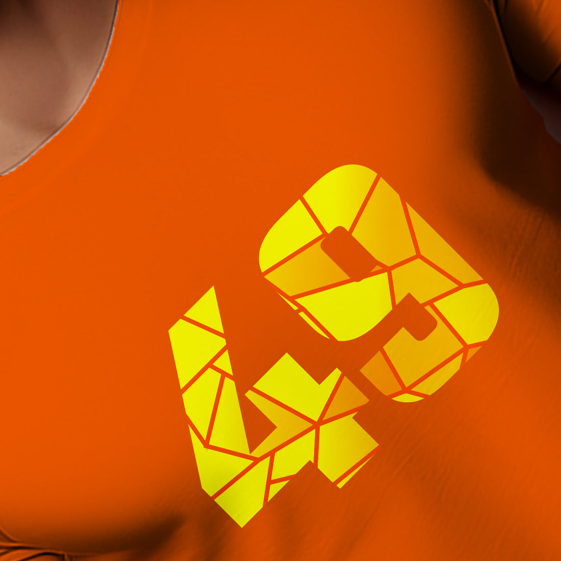 49 Number Men Unisex T-Shirt | Custom Number Graphic Tee (Orange)