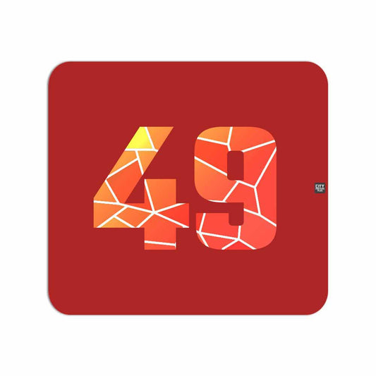 49 Number Mousepad (Red)