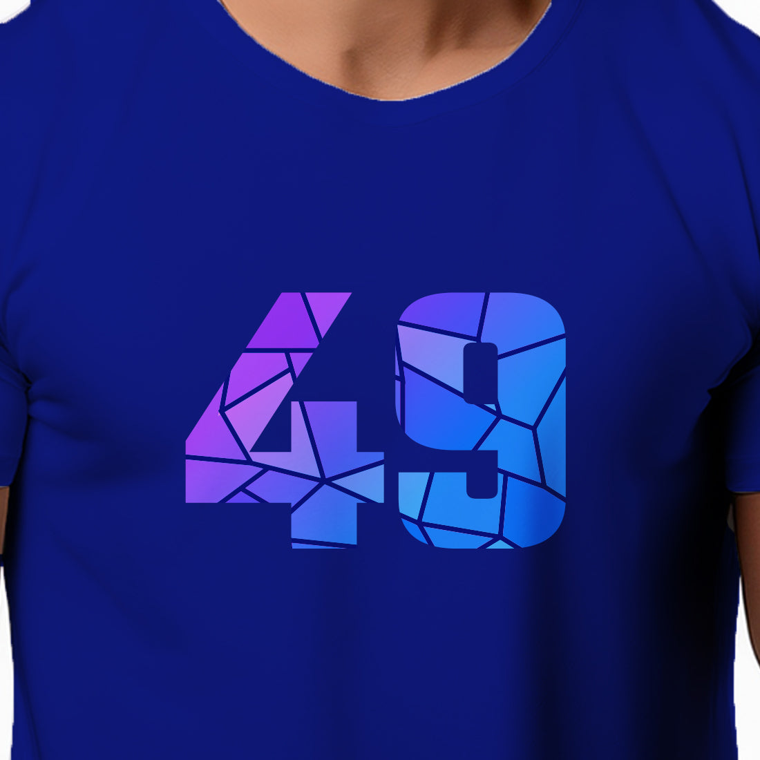 49 Number Men Unisex T-Shirt | Custom Number Graphic Tee (Royal Blue)