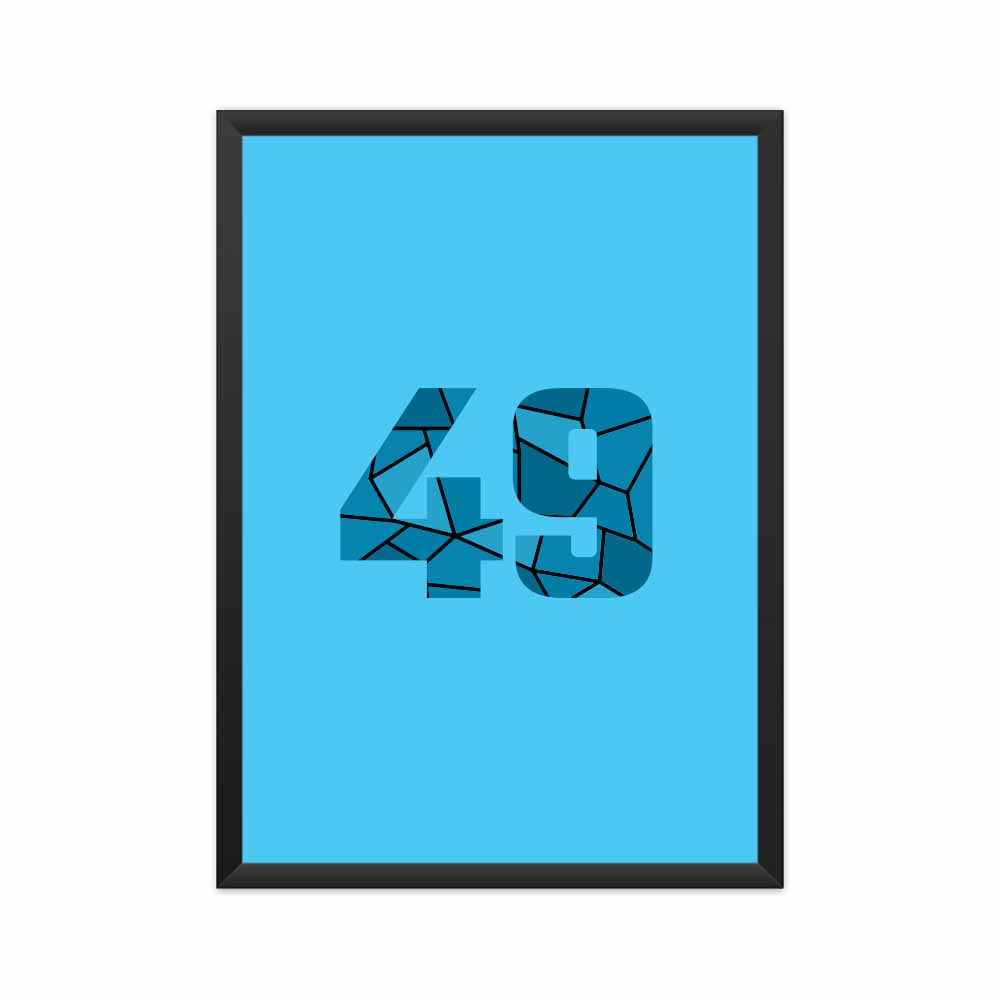 49 Number Framed Poster