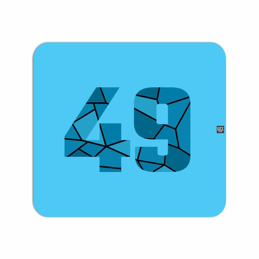 49 Number Mousepad (Sky Blue)