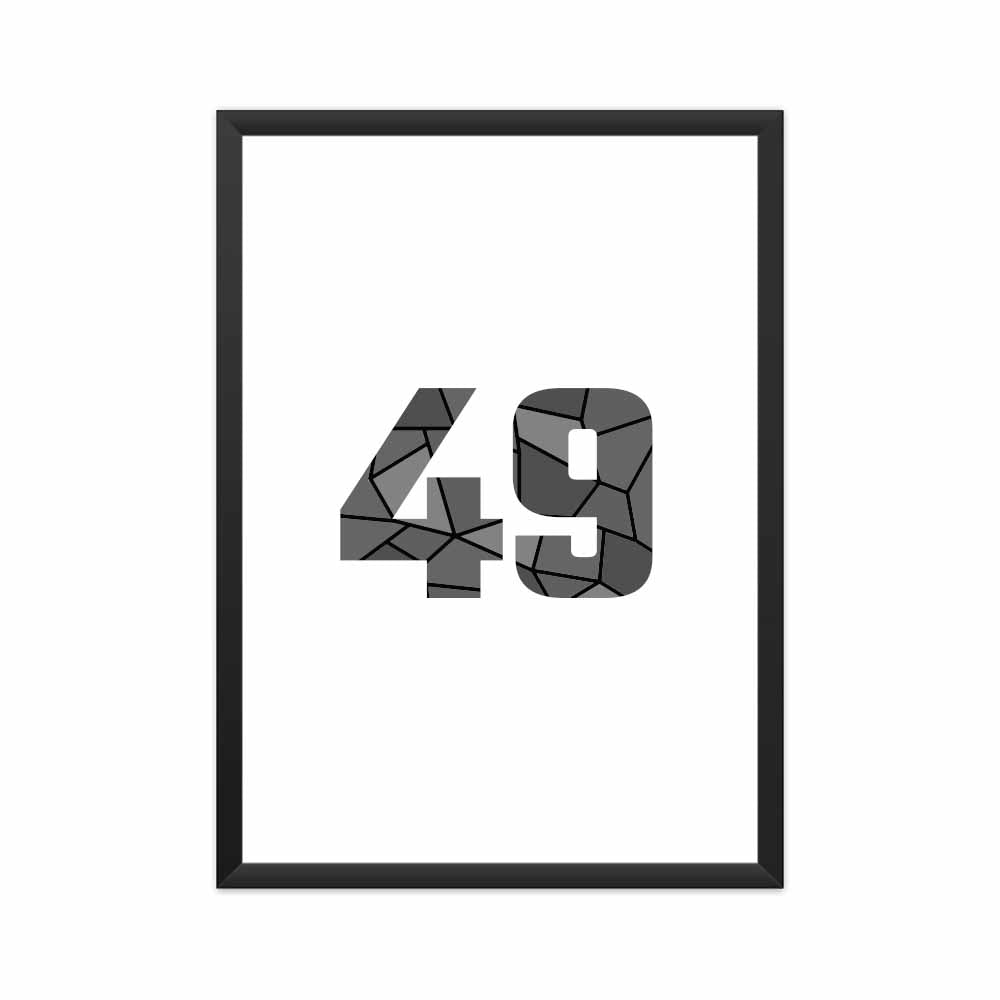 49 Number Framed Poster