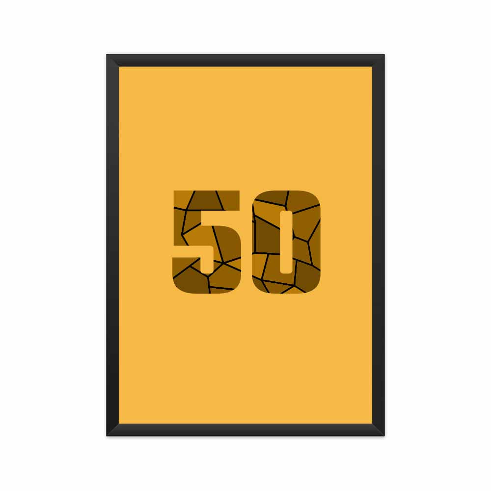 50 Number Framed Poster