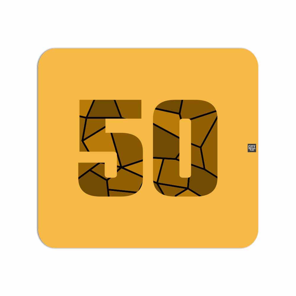 50 Number Mousepad (Golden Yellow)