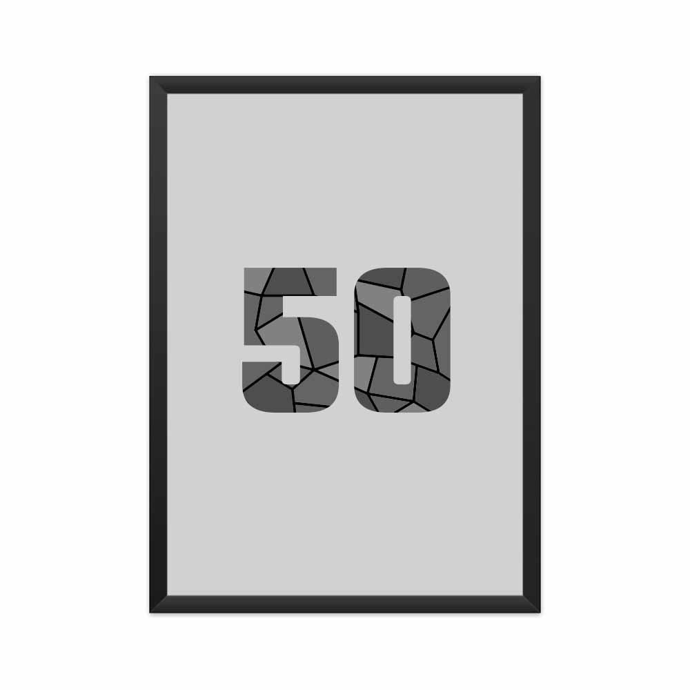 50 Number Framed Poster