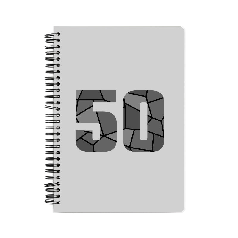 50 Number Notebook (Melange Grey, A5 Size, 100 Pages, Ruled, 6 Pack)