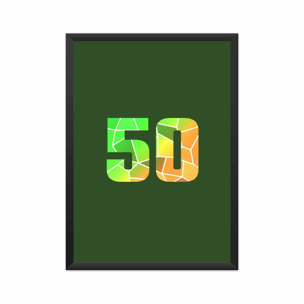 50 Number Framed Poster