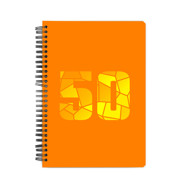 50 Number Notebook (Orange, A5 Size, 100 Pages, Ruled, 6 Pack)