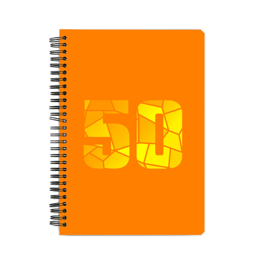 50 Number Notebook (Orange, A5 Size, 100 Pages, Ruled, 6 Pack)