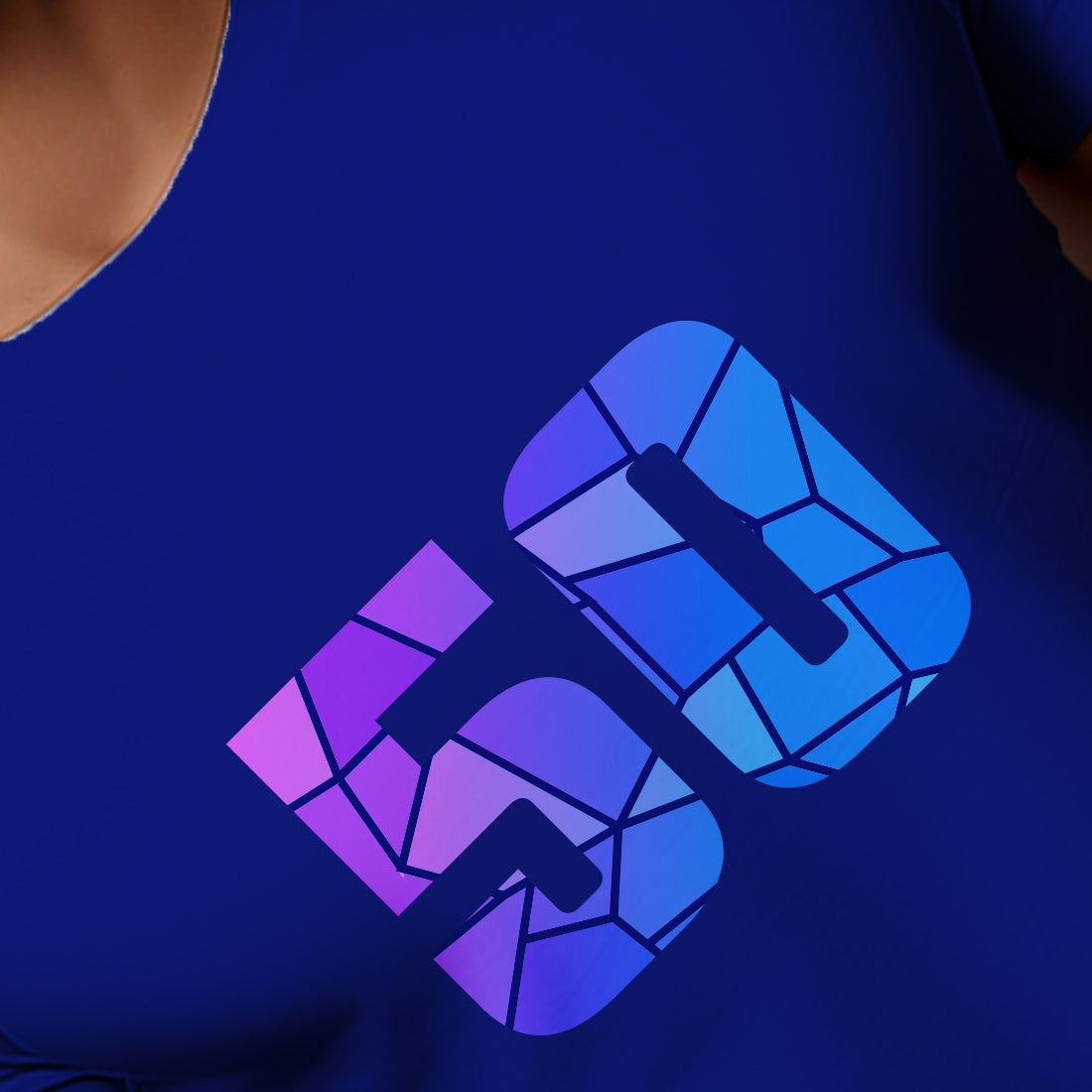 50 Number Men Unisex T-Shirt | Custom Number Graphic Tee (Royal Blue)